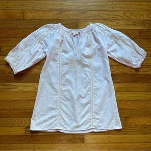 Girls Pink Chicken Kaftan with Embroidery Pale Pink Size 6